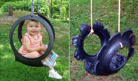 ljuljaška za malu decu od automobilske gume