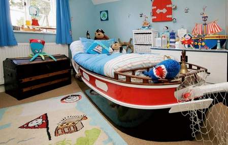 krevet čamac u dečijoj sobi