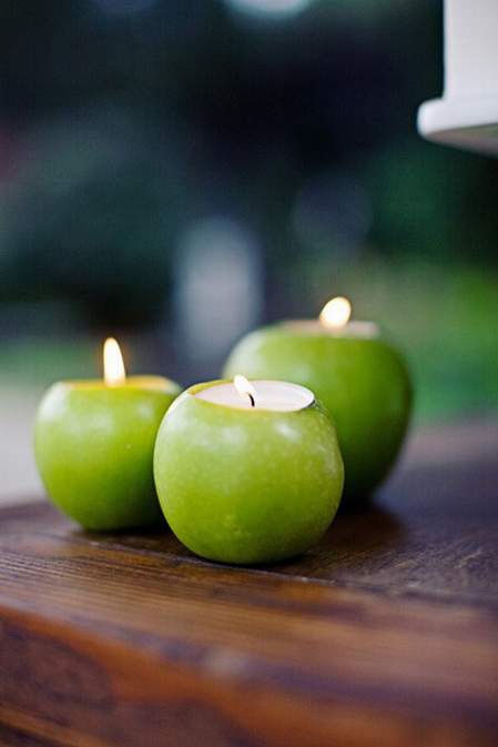 sveće u jabukama