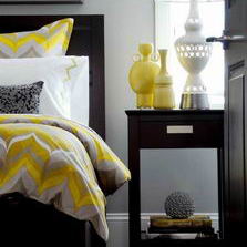 žuta boja u spavaćoj sobi